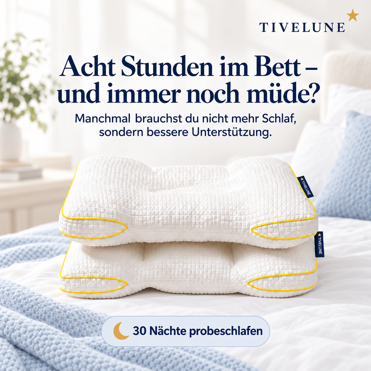 TIVELUNE Ergonomisches Kopfkissen für Erwachsene