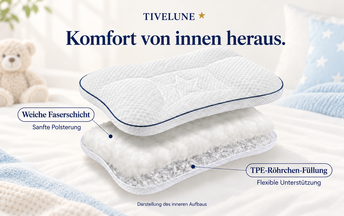 TIVELUNE Ergonomisches Kinderkissen